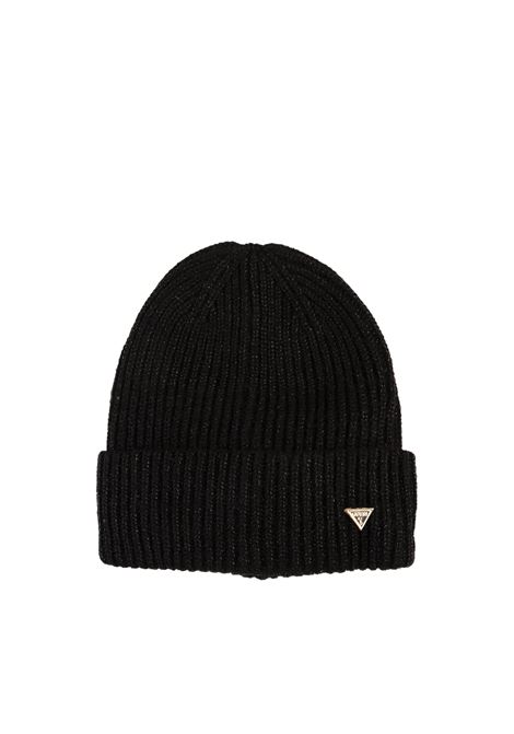 capello logo nero GUESS | AW5236 WOL01BEANIE-BLA